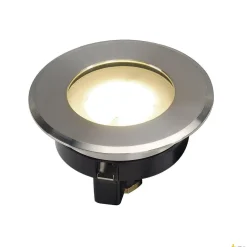 DASAR FLAT 80, lampa podłogowa wpuszczana outdoor, LED, 3000K, IP67, okrągła, stal nierdzewna szczotkowana, 4,3W (228412) - SLV