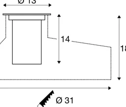 DASAR® M, lampa gruntowa do wbudowania, okrągła pokrywa, łącznie z zasilaczem DALI ze stali nierdzewnej (1007810) - SLV