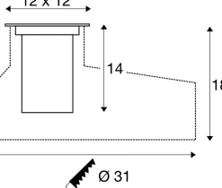 DASAR® M, lampa gruntowa do wbudowania, kwadratowa pokrywa łącznie z zasilaczem DALI ze stali nierdzewnej (1007811) - SLV
