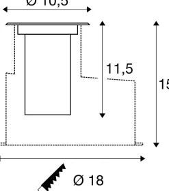 DASAR® S, lampa gruntowa do wbudowania, okrągła (1007680) - SLV