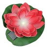 DEKORACJA ZEWNĘTRZNA SOLARNA LED KWIAT LOTOSU CZERWONY/RED (SW-5033-R) - Zuma Line