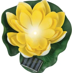 DEKORACJA ZEWNĘTRZNA SOLARNA LED KWIAT LOTOSU ŻÓŁTY/YELLOW (SW-5033-Y) - Zuma Line