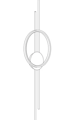 Designerska lampa ścienna ECLIPTICA LED złota 100 cm (ST-DL8532) - Step into Design