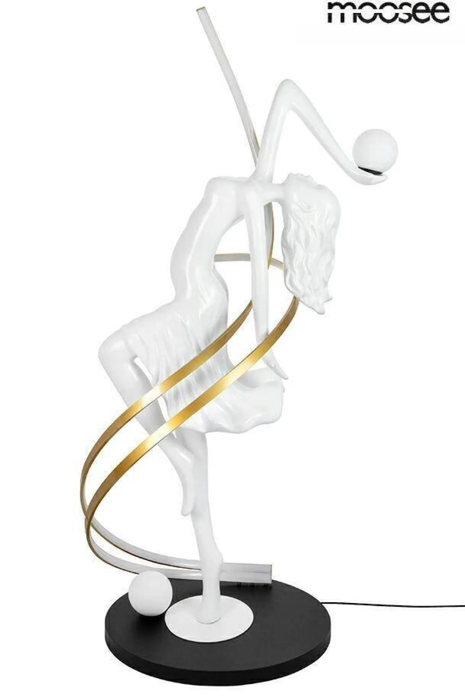 Designerska lampa podłogowa z pilotem zmiany barwy DANCING QUEEN (MSE1501100428) - Moosee