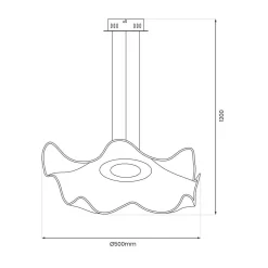 Designerska lampa wisząca do salonu LARGO 16W LED (ML1042) - Milagro