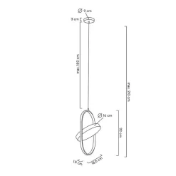 Designerska lampa wisząca do sypialni SPINNER 19 złota (MSE1501100469) - Moosee