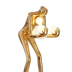 Designerska złota lampa podłogowa WOMAN-2 Gold 190 cm (DN433-F gold) - Step into Design