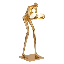 Designerska złota lampa podłogowa WOMAN-2 Gold 190 cm (DN433-F gold) - Step into Design