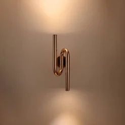 Designerski kinkiet MYK LED miedziany 42 cm (DB4062) - Step into Design