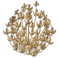 Designerski żyrandol Flora - 6 źródeł światła - Oksydowane złoto (QN-FLORA6-GD) - Quintiesse