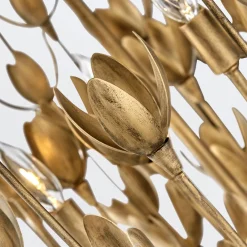 Designerski żyrandol Flora - 6 źródeł światła - Oksydowane złoto (QN-FLORA6-GD) - Quintiesse