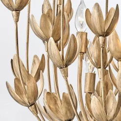 Designerski żyrandol Flora - 6 źródeł światła - Oksydowane złoto (QN-FLORA6-GD) - Quintiesse