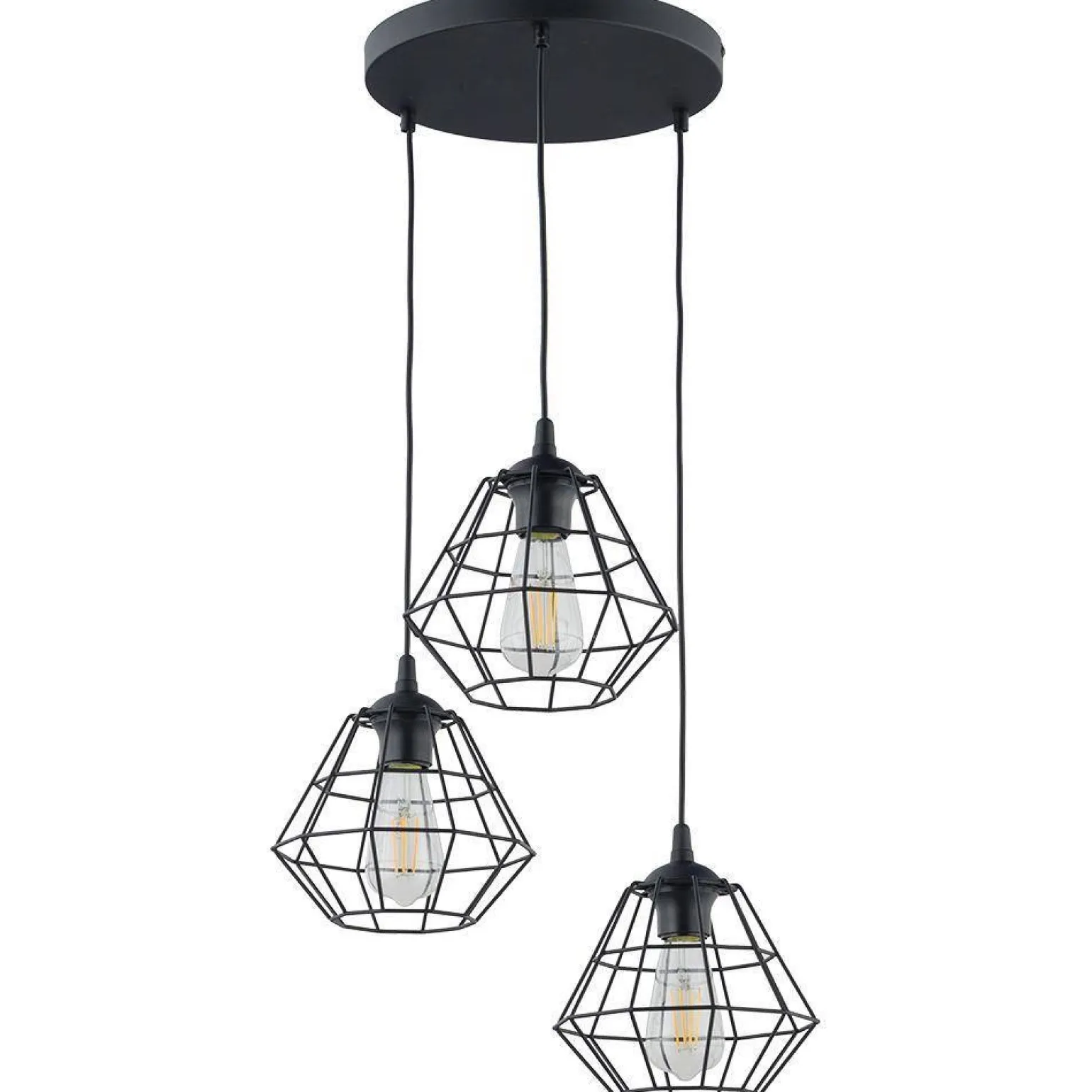 DIAMOND NEW BLACK LAMPA WISZĄCA 3 PL (6204) - TK Lighting