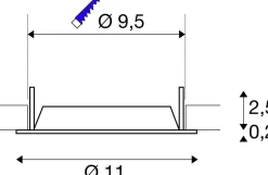 DOWNLIGHT V 100, lekko wpuszczana osłona czarna (1007479) - SLV