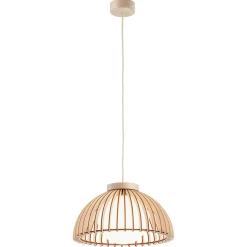 Drewniana lampa wisząca TRE ze szklanym kloszem (8634) - Argon