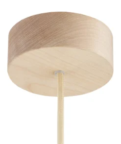 Drewniana lampa wisząca TRE ze szklanym kloszem (8634) - Argon