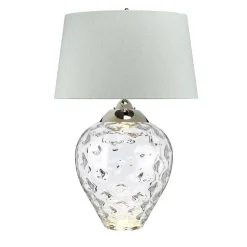 Duża lampa stołowa Samara - 2 źródła światła - Bezbarwne szkło (QN-SAMARA-TL-LRG-CLR) - Quintiesse