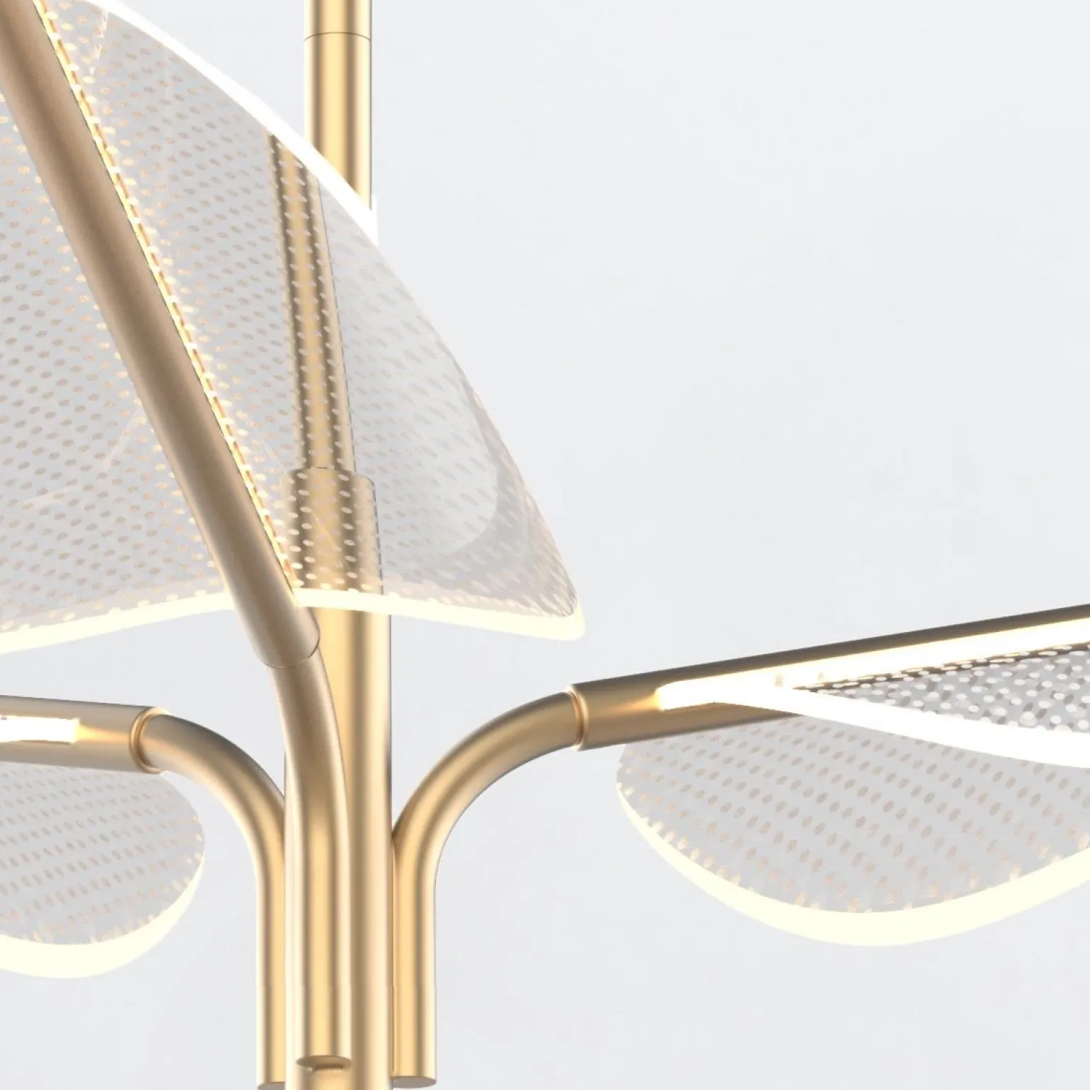 Duża lampa wisząca LED Floriana - Naturalny mosiądz (QN-FLORIANA-8P-L-NBR) - Quintiesse