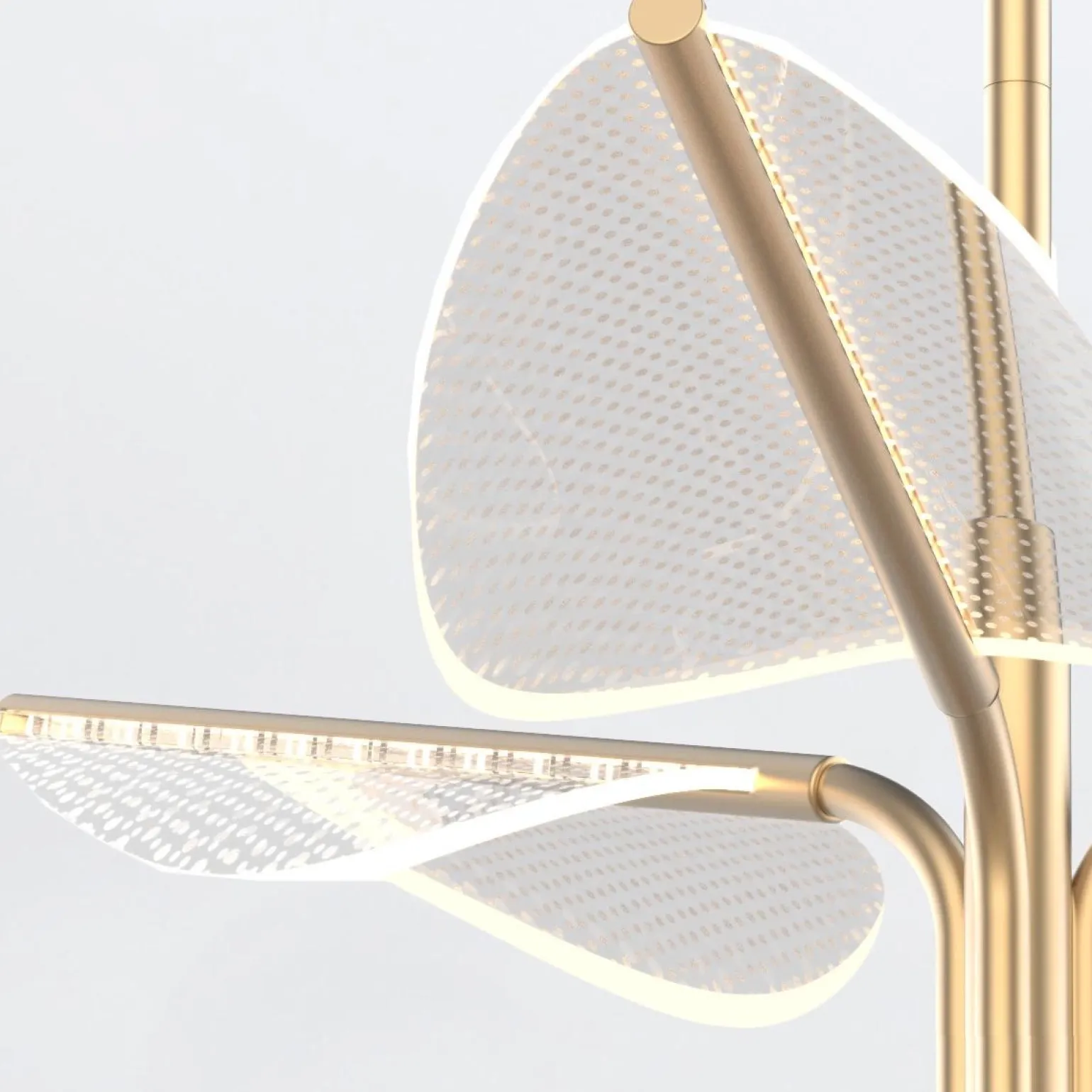 Duża lampa wisząca LED Floriana - Naturalny mosiądz (QN-FLORIANA-8P-L-NBR) - Quintiesse