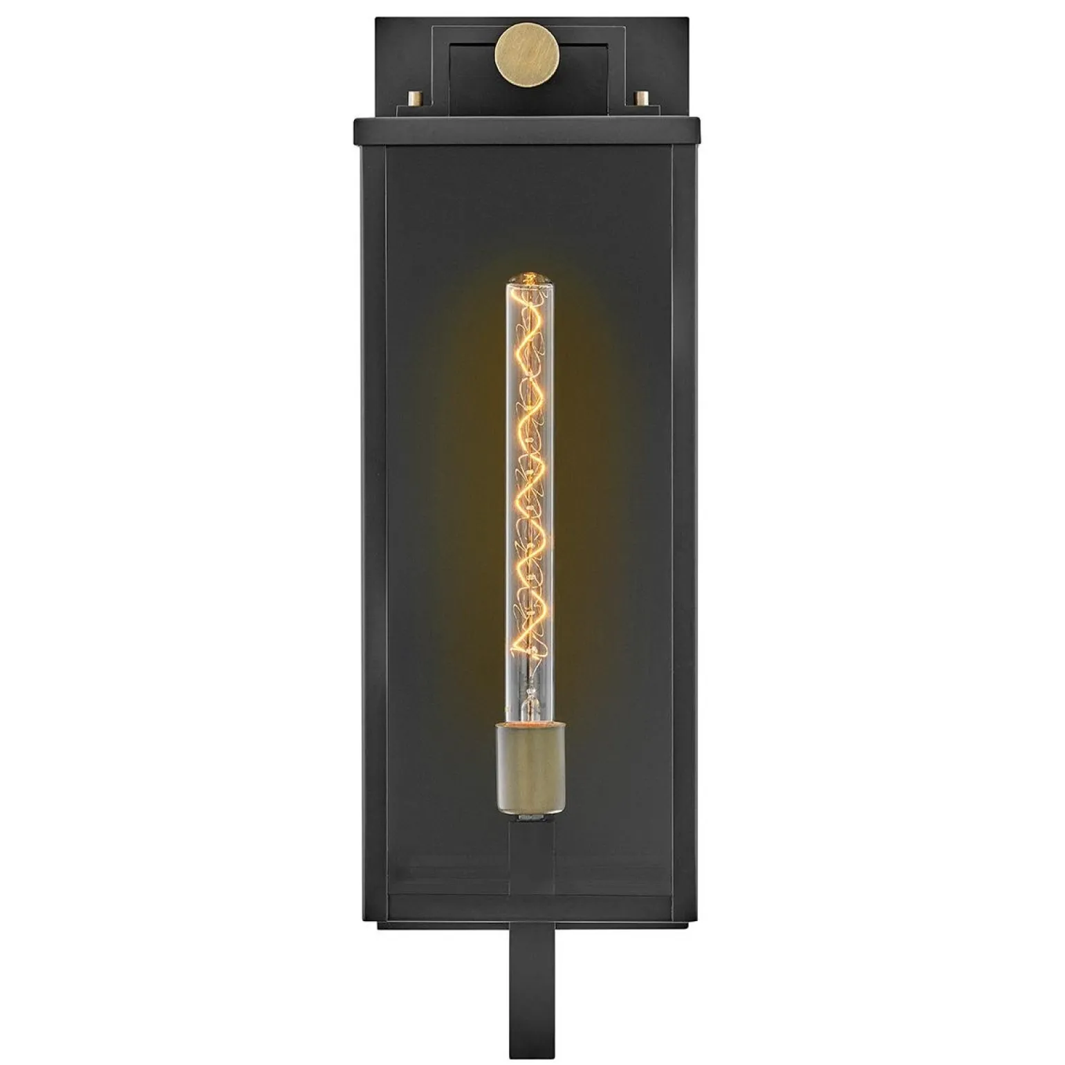 Duża latarnia naścienna Catalina - 1 źródło światła - Czarny, oksydowany brąz (QN-CATALINA-L) - Quintiesse