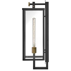 Duża latarnia naścienna Catalina - 1 źródło światła - Czarny, oksydowany brąz (QN-CATALINA-L) - Quintiesse