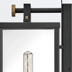 Duża latarnia naścienna Catalina - 1 źródło światła - Czarny, oksydowany brąz (QN-CATALINA-L) - Quintiesse