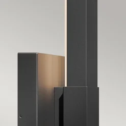 Duża latarnia naścienna LED Nocar - - Strukturalna czerń (KL-NOCAR-L-BK) - Elstead Lighting