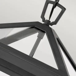 Duża latarnia wisząca Alford Place - 3 źródła światła - Czarna (QN-ALFORD-PLACE8-L-MB) - Quintiesse