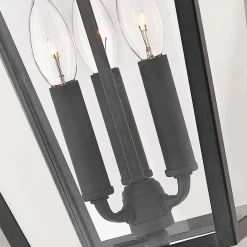 Duża latarnia wisząca Alford Place - 3 źródła światła - Czarna (QN-ALFORD-PLACE8-L-MB) - Quintiesse