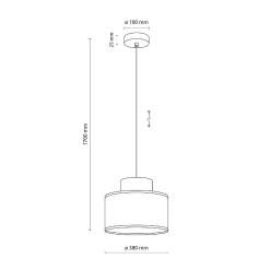 DUO JUTA BROWN LAMPA WISZACA 1 (3139) - TK Lighting