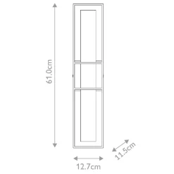 Duży kinkiet Blakley z alabastrowym kloszem Matowa czerń (QN-BLAKLEY-L-BK) - Quintiesse
