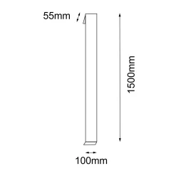 Duży kinkiet zewnętrzny 1,5m Hikone 4000K (9926) - Shilo Garden