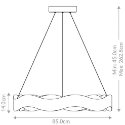 Duży żyrandol Vaughan - Brązowo-złoty (QN-VAUGHAN-P-L-BRZ-GD) - Quintiesse