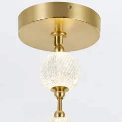 Efektowna lampa wisząca LED Marni - Naturalny mosiądz (QN-MARNI-8P-148-NBR) - Quintiesse