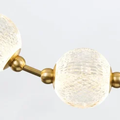 Efektowna lampa wisząca LED Marni - Naturalny mosiądz (QN-MARNI-8P-148-NBR) - Quintiesse