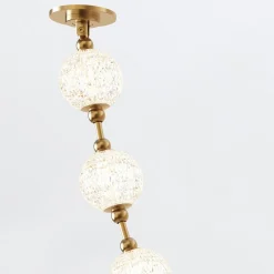 Efektowna lampa wisząca LED Marni długa - Naturalny mosiądz (QN-MARNI-16P-292-NBR) - Quintiesse