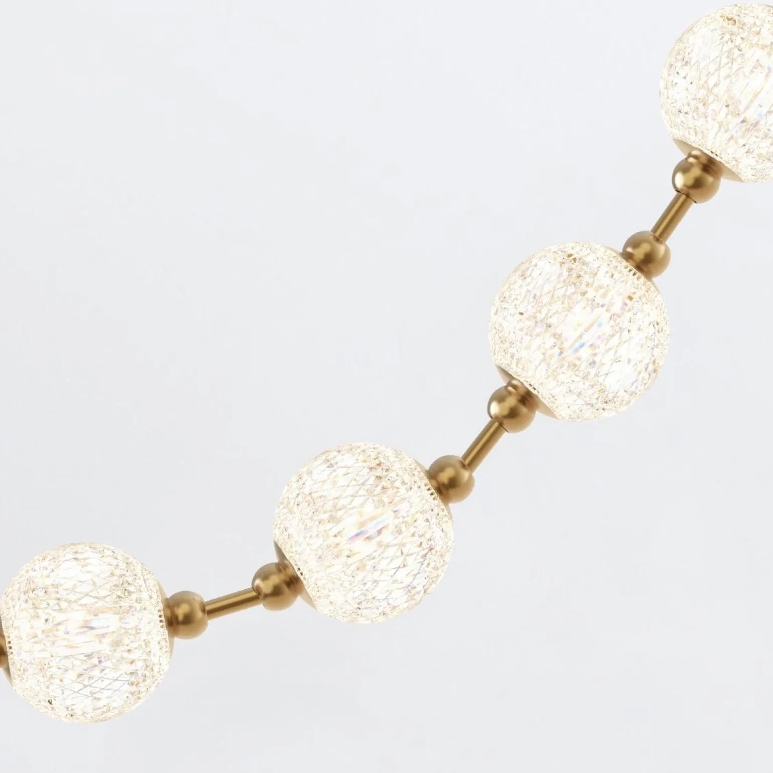 Efektowna lampa wisząca LED Marni długa - Naturalny mosiądz (QN-MARNI-16P-292-NBR) - Quintiesse