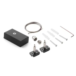 EGO Stalowy (EGO_KIT_SINGLE_STEEL_CABLE_2_MT_+_CEILING_CUP_BK) - Ideal Lux