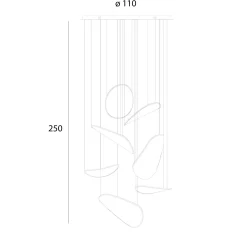 Ekskluzywna kaskadowa lampa wisząca MAXLIGHT P0634D EMPIRE 121W, CHROM
