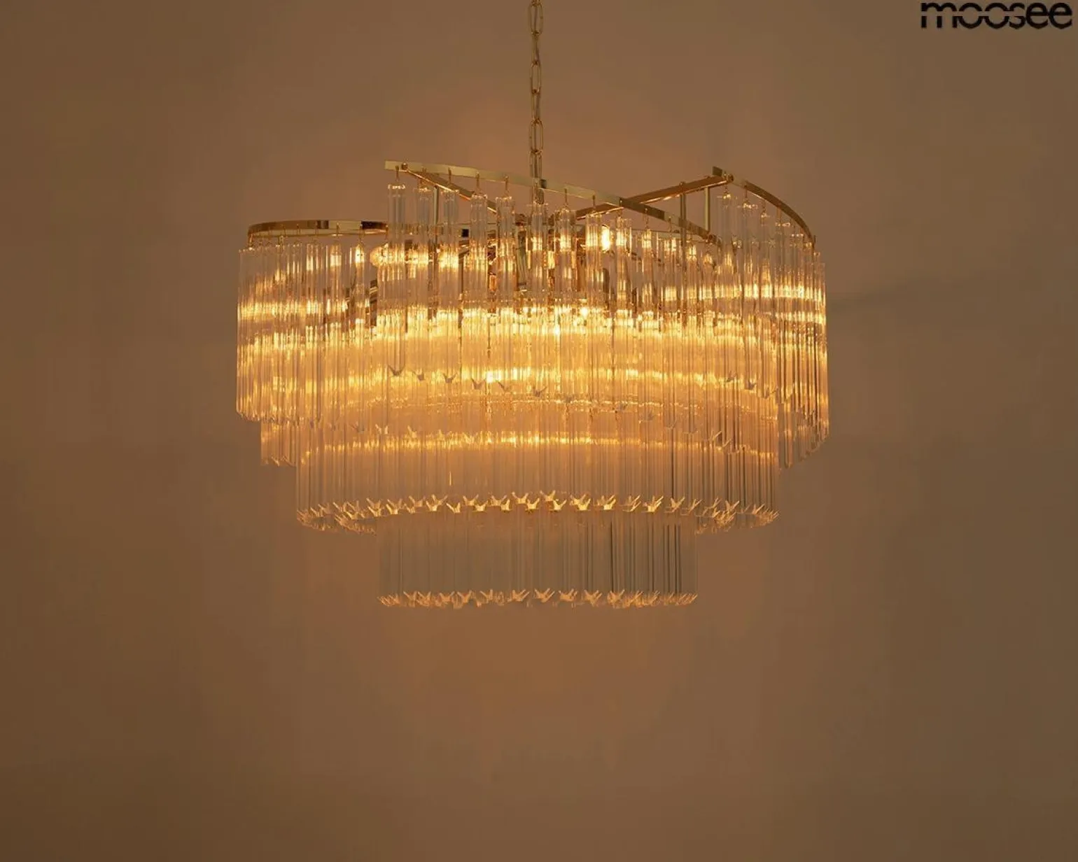 Ekskluzywna kryształowa lampa wisząca LUMA 60 złota (MSE1501100568) - Moosee