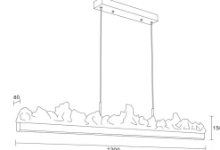 Ekskluzywna lampa wisząca MONTANA LONG LED złota 125 cm (ST-6490P/L) - Step into Design