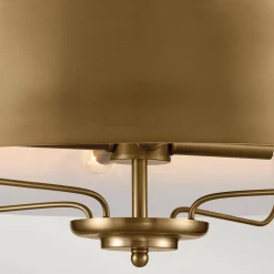 Elegancka Lampa wisząca Luella - 4 źródła światła - Szczotkowany naturalny mosiądz (KL-LUELLA-4P-BNB) - Kichler