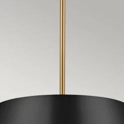 Elegancka Lampa wisząca Luella - 3 źródła światła - Czarne & Mosiądz (KL-LUELLA-3P-BKB) - Kichler