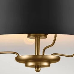 Elegancka Lampa wisząca Luella - 3 źródła światła - Czarne & Mosiądz (KL-LUELLA-3P-BKB) - Kichler