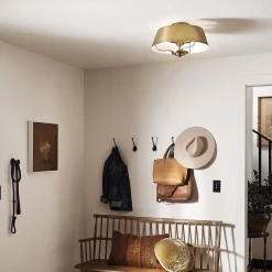 Elegancka Lampa wisząca Luella - 3 źródła światła - Szczotkowany naturalny mosiądz (KL-LUELLA-3P-BNB) - Kichler