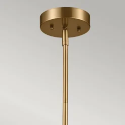 Elegancka Lampa wisząca Luella - 3 źródła światła - Szczotkowany naturalny mosiądz (KL-LUELLA-3P-BNB) - Kichler