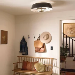 Elegancka Lampa wisząca Luella - 4 źródła światła - Czarne & Mosiądz (KL-LUELLA-4P-BKB) - Kichler