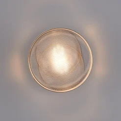 Elegancki okrągły kinkiet CARMELLO LED transparentna złota 13,5 cm (ST-DL-8535 gold) - Step into Design