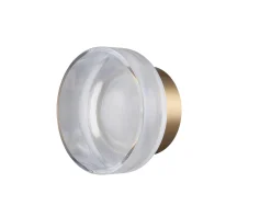 Elegancki okrągły kinkiet CARMELLO LED transparentna złota 13,5 cm (ST-DL-8535 gold) - Step into Design