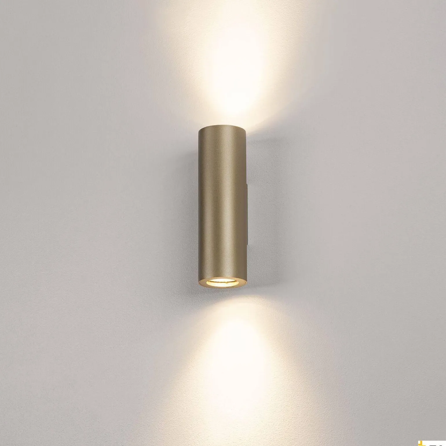 ENOLA_B, lampa ścienna, QPAR51, okrągła, up/down, mosiądz, maks. 50 W, z mosiężnym pierścieniem dekoracyjnym (151803) - SLV